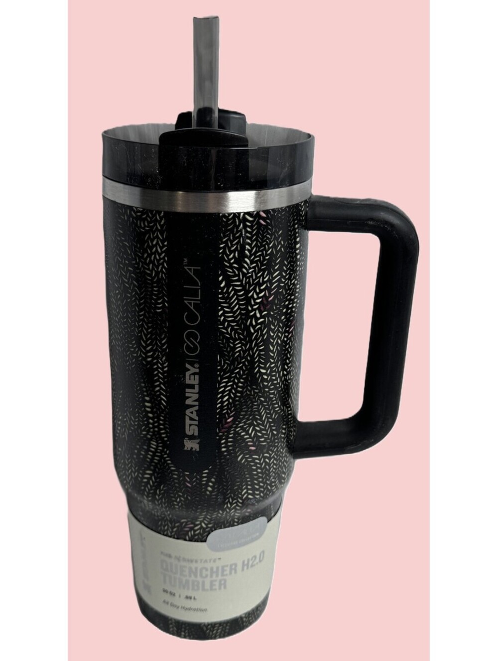 Stanley x CALIA FlowState Quencher H2.0 Tumbler Black Serpent 30 oz. NEW